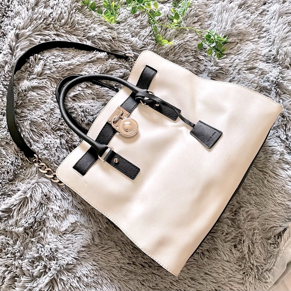 Michael Kors Black and Cream Tote Bag